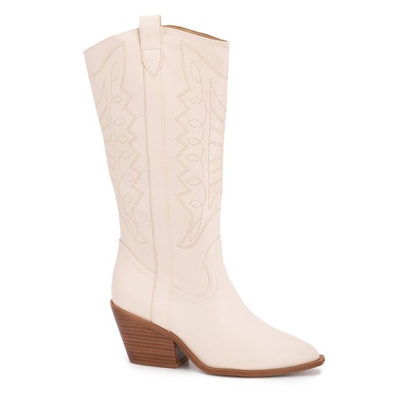 Corkys Howdy WIDE CALF Western Cowgirl Boots in Winter White - Picture 9 of 9